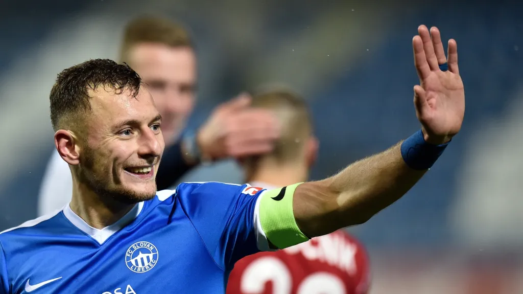 Vladimír Coufal se raduje po vítězství nad Sigmou Olomouc