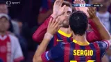 Gól v utkání Barcelona - Ajax: 3:0 - Piqué se trefil hlavou (69. min.)