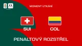 Penaltový rozstřel v utkání Švýcarsko – Kolumbie