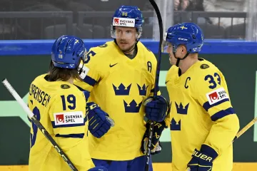 Radost hokejistů Švédska