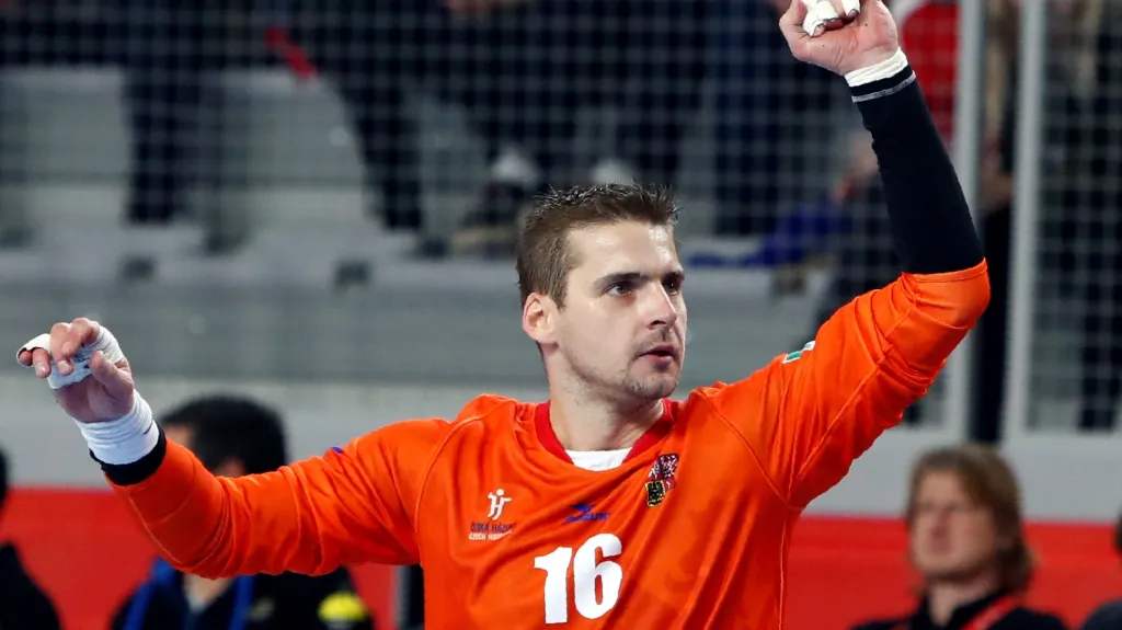 Český brankář Martin Galia
