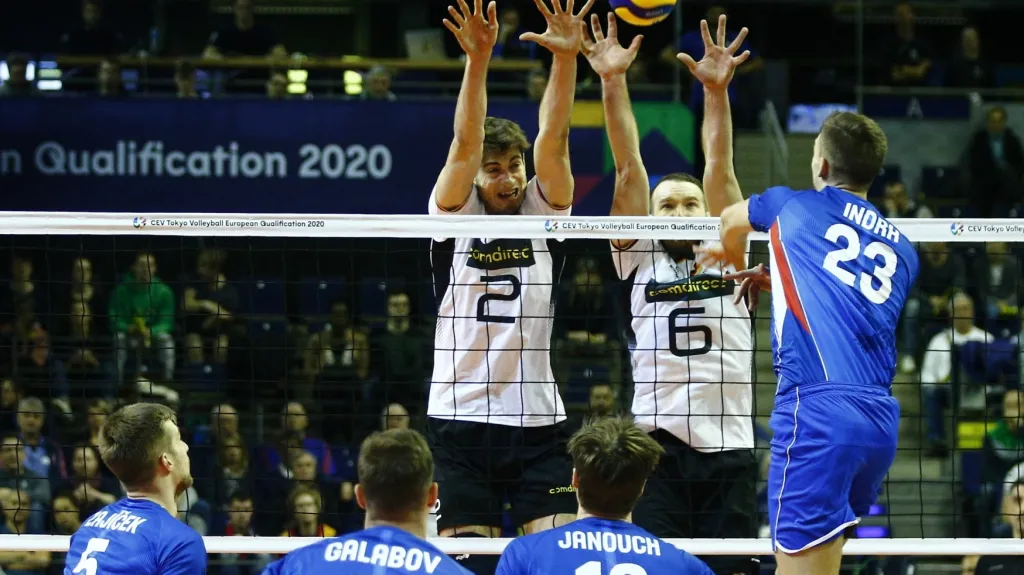 Utkání olympijské kvalifikace Česko - Německo