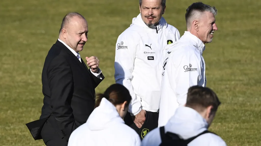 Petr Fousek na tréninku reprezentace