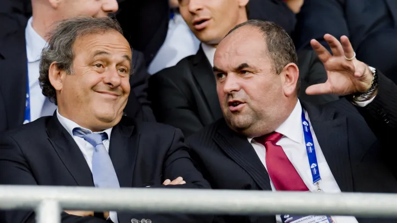 Michel Platini a Miroslav Pelta