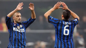 Radost fotbalistů Interu Milán