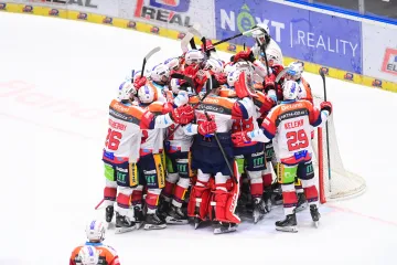 Pardubičtí hokejisté se radují