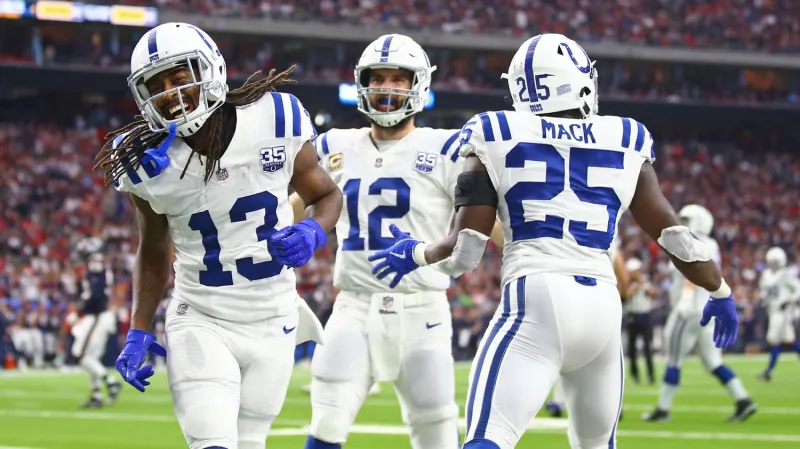 Radost hráčů Indianapolis Colts