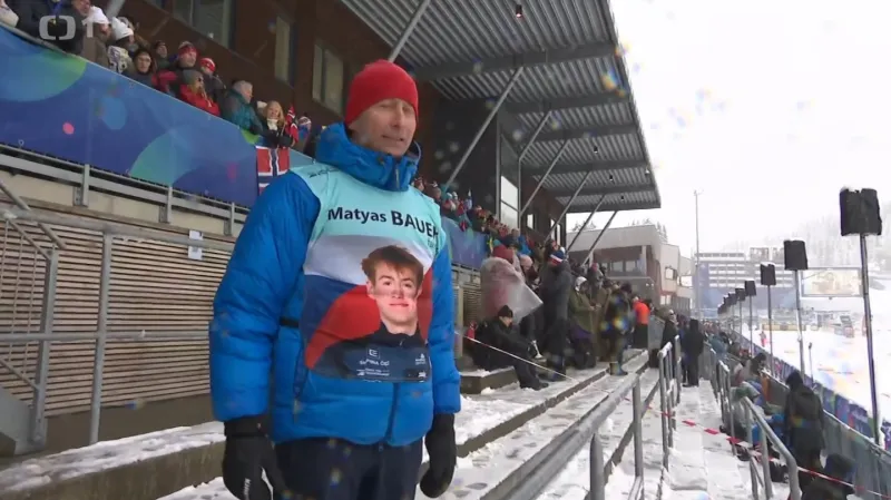 Matyáši Bauerovi fandí na prvním MS i otec Lukáš