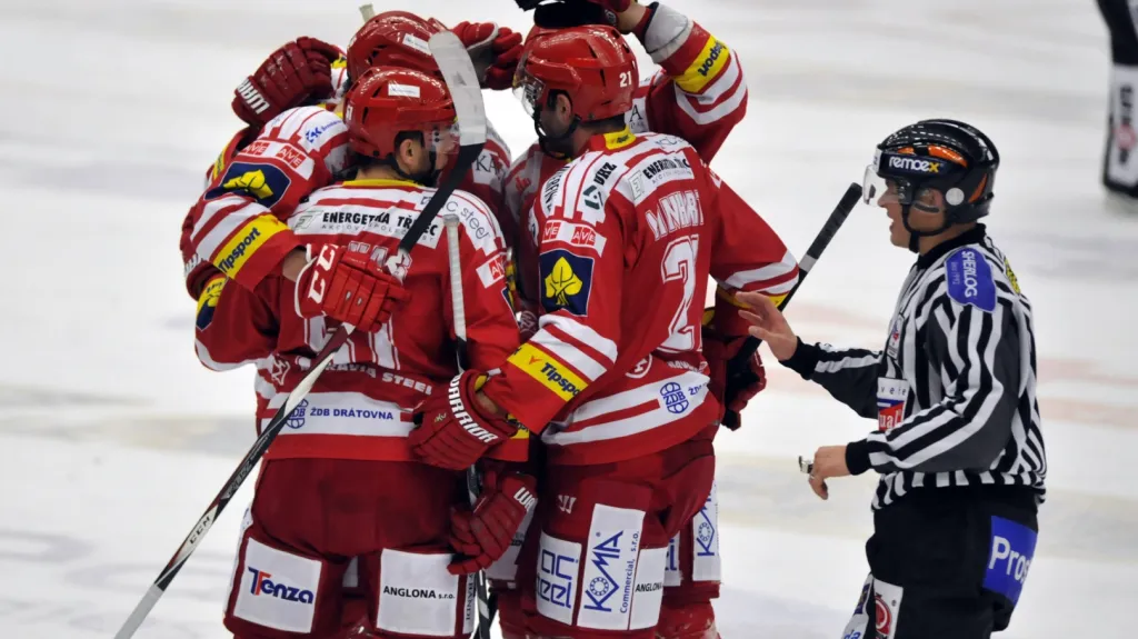 Slavící hokejisté Třince
