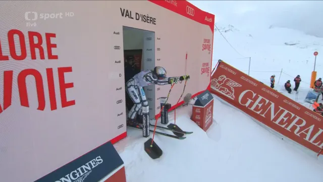 Jízda Ester Ledecké ve sjezdu ve Val d'Isere