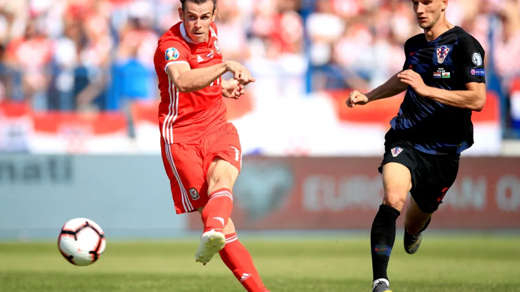 Gareth Bale v kvalifikaci proti Chorvatsku