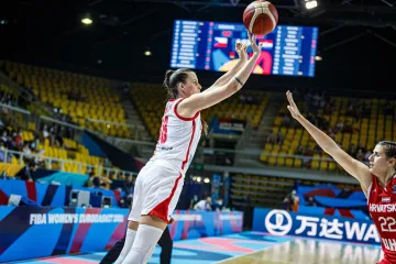 Natálie Stoupalová v reprezentačním zápase proti Chorvatsku