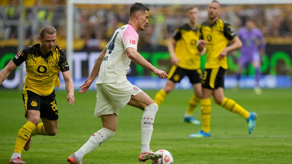 Patrik Schick v utkání proti Dortmundu