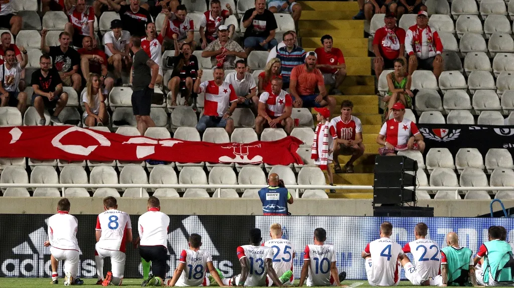 Zklamaní fotbalisté Slavie