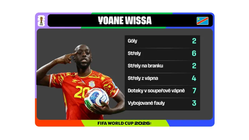 Yoane Wissa v utkání proti Uzbkeistánu