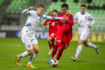 Lukáš Mašek v duelu proti Ázerbájdžánu