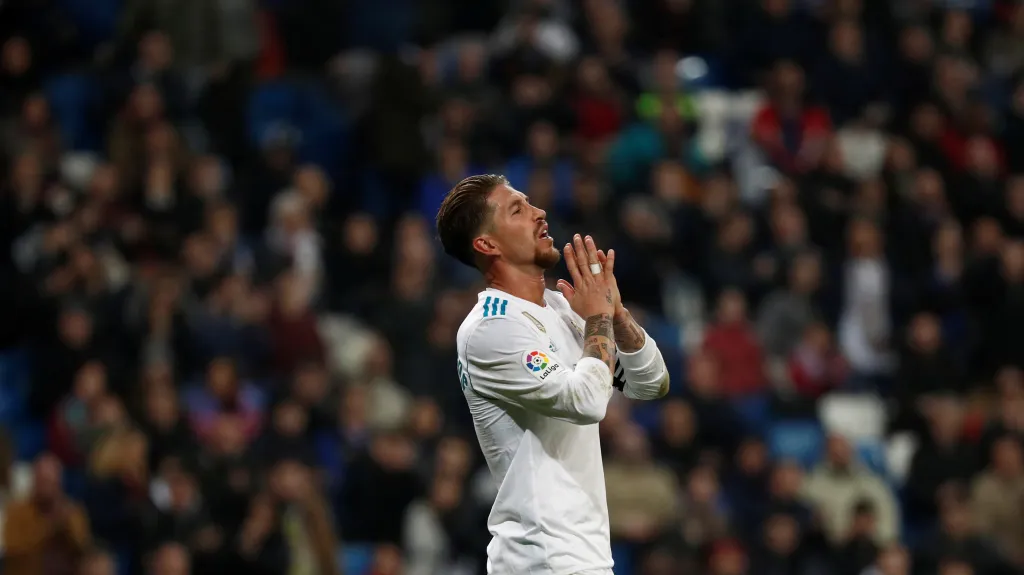 Zklamaný Sergio Ramos z Realu Madrid