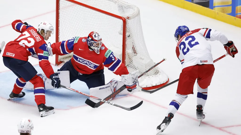 Jáchym Kondelík v zápase s Norskem