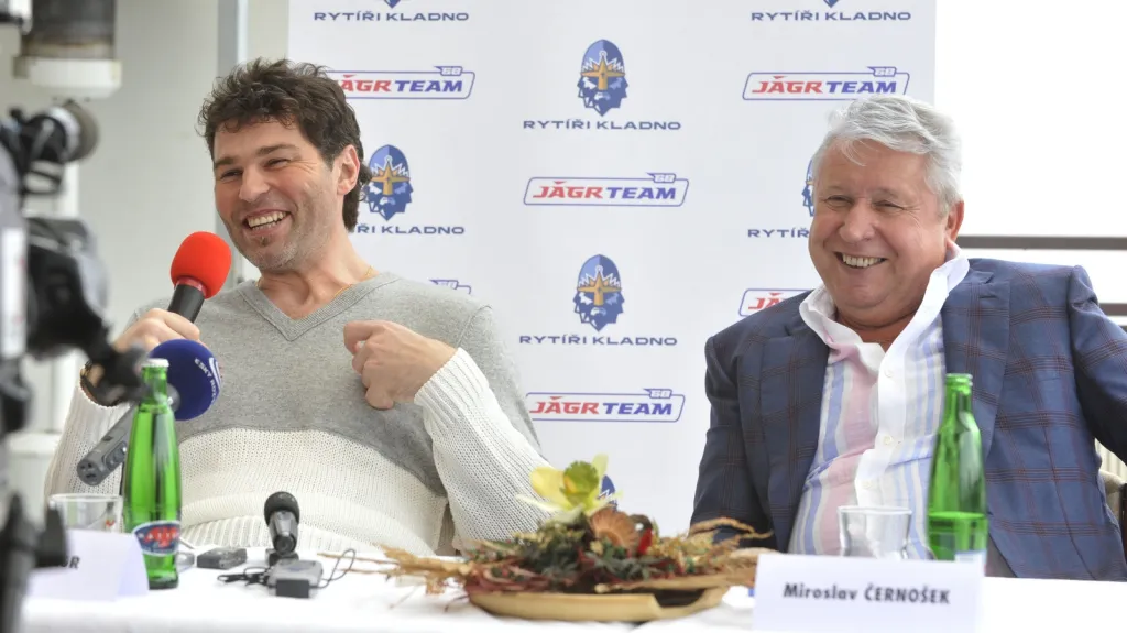 Jaromír Jágr na tiskové konferenci