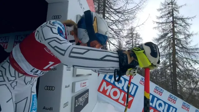 Jízda Ester Ledecké v druhém super-G v La Thuile