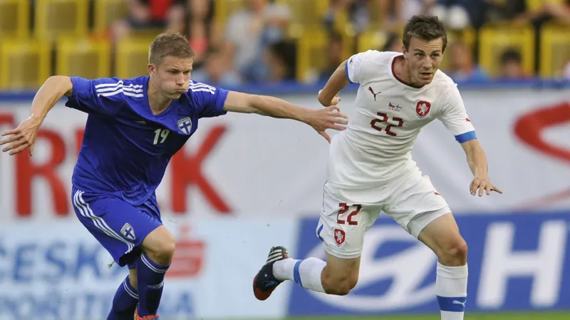 Václav Darida v zápase s Finskem
