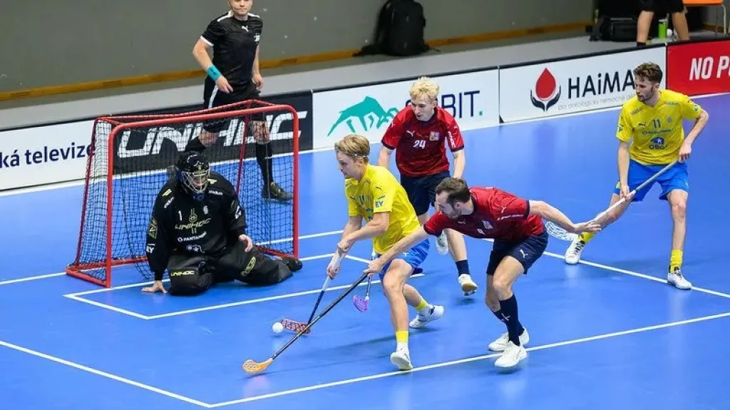 Aktivita českých florbalistů v utkání se Švédskem