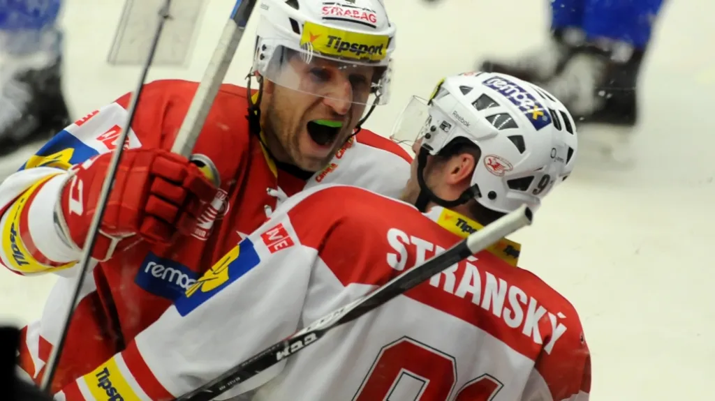 Zleva Václav Pletka a Jan Stránský ze Slavie