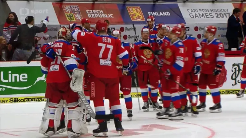 Rozhodující série samostatných nájezdů v utkání Česko - Rusko