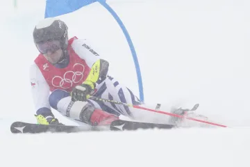 Kryštof Krýzl během olympijského obřího slalomu