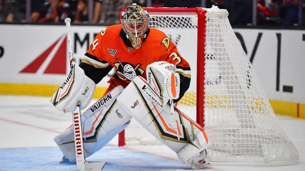 Petr Mrázek v utkání proti Utahu