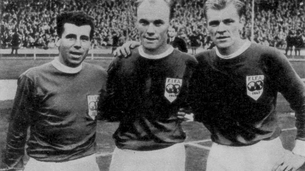 Josef Masopust, Ján Popluhár a Svatopluk Pluskal ve Wembley