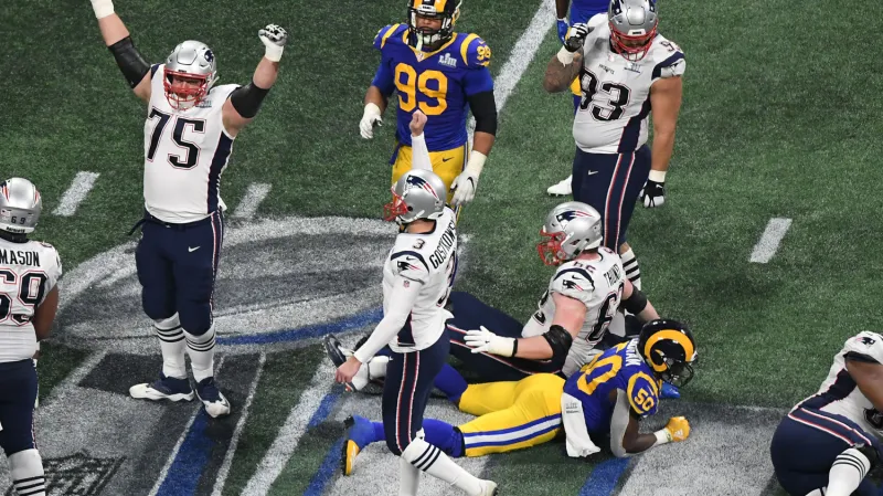 Radost hráčů New England Patriots