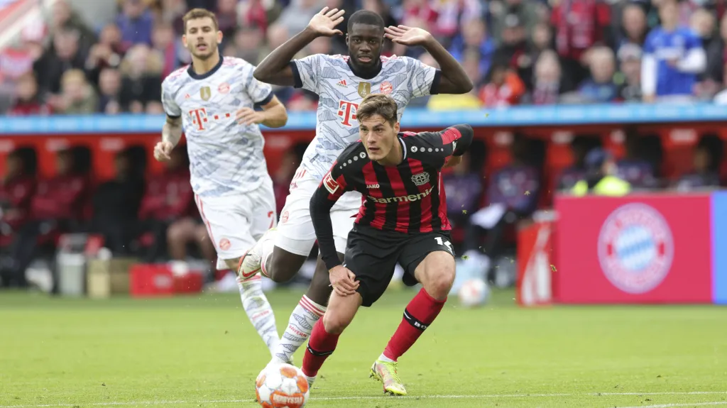 Patrik Schick v utkání s Bayernem Mnichov