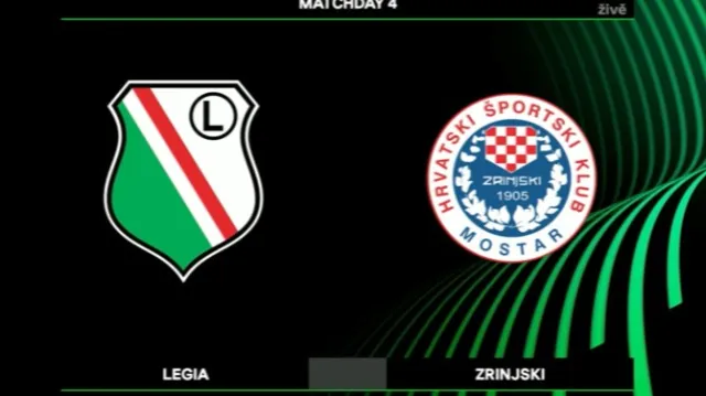 Sestřih utkání Legia Varšava – Zrinjski Mostar