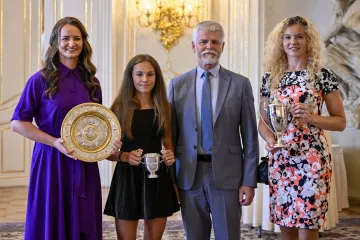 Wimbledonské vítězky u prezidenta Petra Pavla