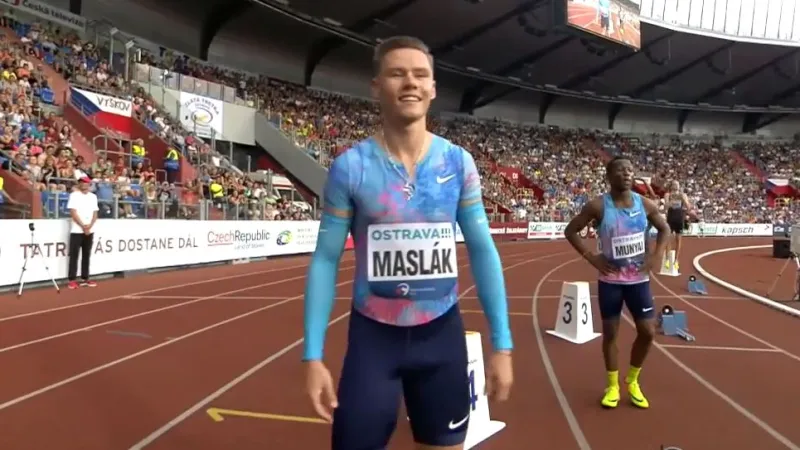 Český rekord Pavla Masláka v závodě na 300 metrů