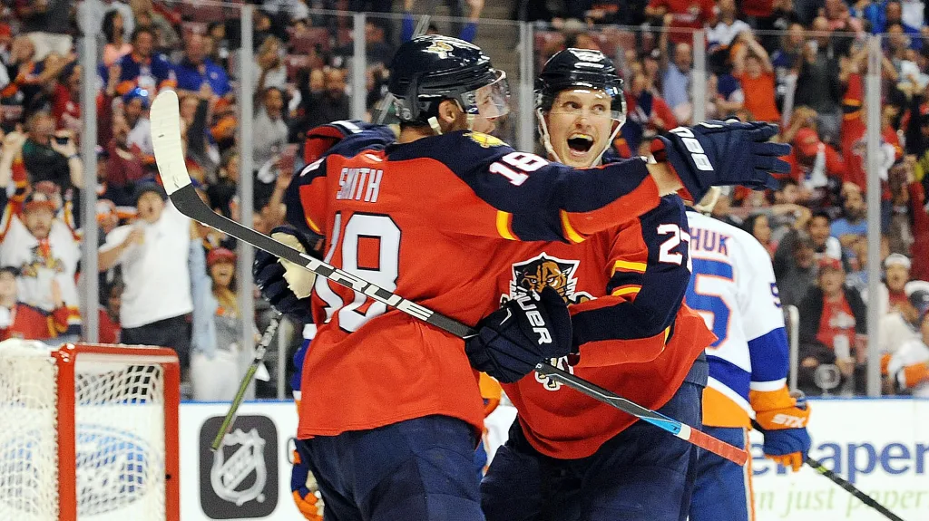 Radující se hráči Floridy Panthers