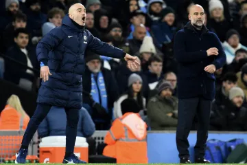 Enzo Maresca se svým bývalým spolupracovníkem Pepem Guardiolou