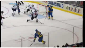 Gól v utkání Severní Amerika 23 - Švédsko: Bäckström - 3:2 (17. min.)