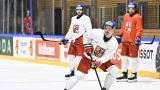 Roman Červenka na tréninku české hokejové reprezentace
