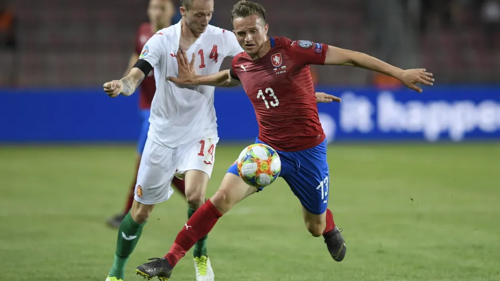 Jan Kopic v kvalifikačním utkání s Bulharskem