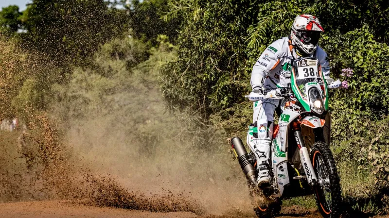 David Pabiška na trati dakarské rallye