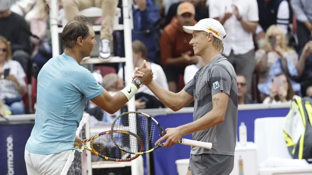 Rafael Nadal a Leo Borg