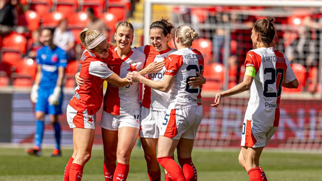 Radost fotbalistek Slavie