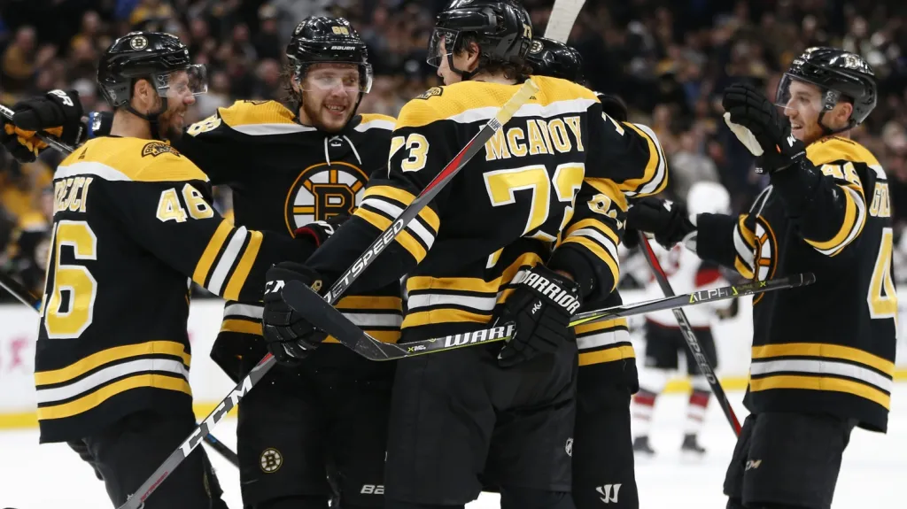 Radost hokejistů Bostonu