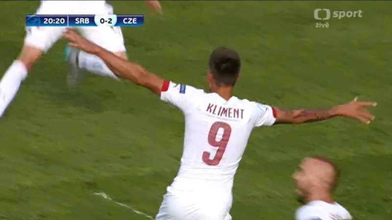 Hattrick Jana Klimenta v utkání proti Srbsku