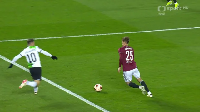 Gól v utkání Sparta – Liverpool: 0:1 – Mac Allister z pen. (7. min.)