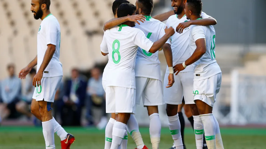 Radost fotbalistů Saúdské Arábie