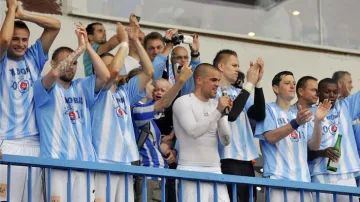 Fotbalisté Slovanu Bratislava slaví titul