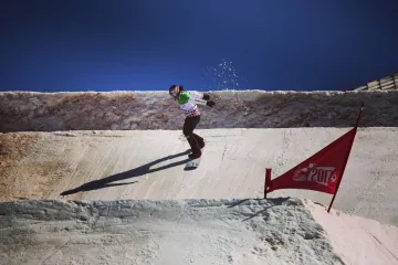 Eva Samková na trati v Sierra Nevadě